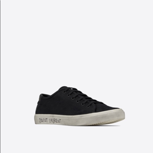 Saint Laurent Malibu Sneakers in Canvas and Leather - Picture 4 of 11